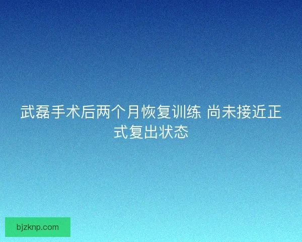武磊手术后两个月恢复训练 尚未接近正式复出状态