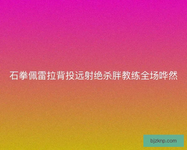 石拳佩雷拉背投远射绝杀胖教练全场哗然