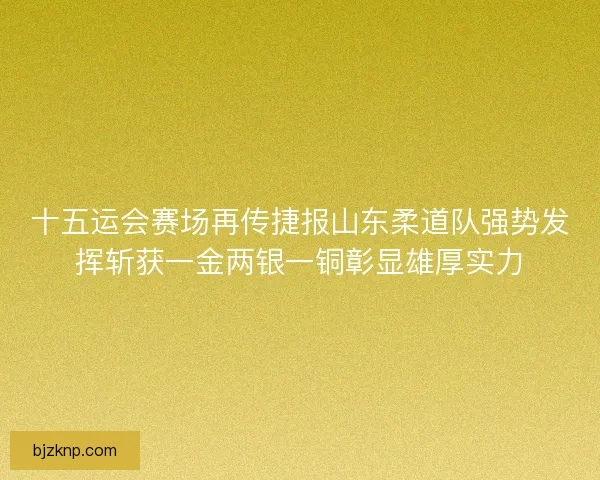 十五运会赛场再传捷报山东柔道队强势发挥斩获一金两银一铜彰显雄厚实力